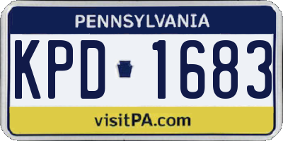 PA license plate KPD1683