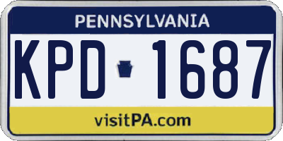 PA license plate KPD1687
