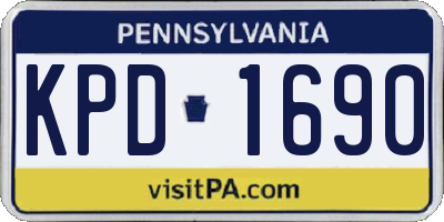 PA license plate KPD1690
