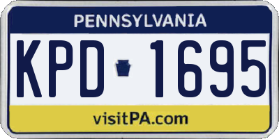 PA license plate KPD1695