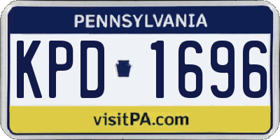 PA license plate KPD1696