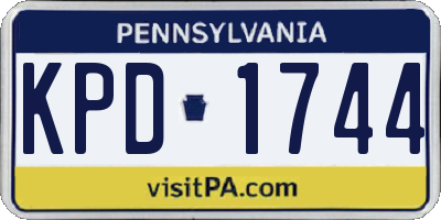 PA license plate KPD1744