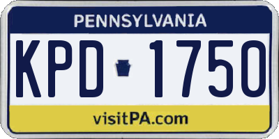 PA license plate KPD1750