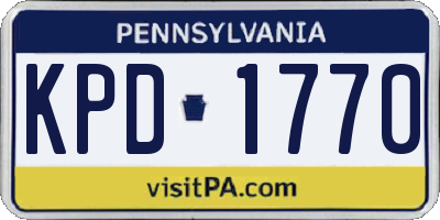 PA license plate KPD1770