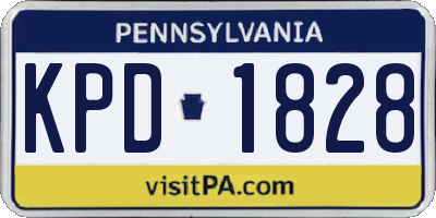 PA license plate KPD1828
