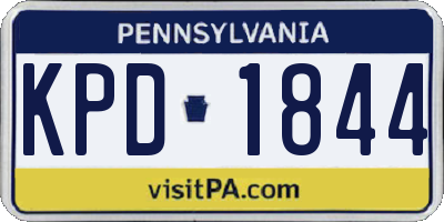 PA license plate KPD1844