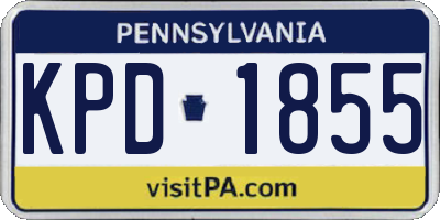 PA license plate KPD1855