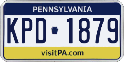 PA license plate KPD1879