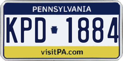 PA license plate KPD1884