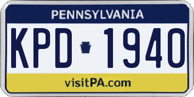 PA license plate KPD1940
