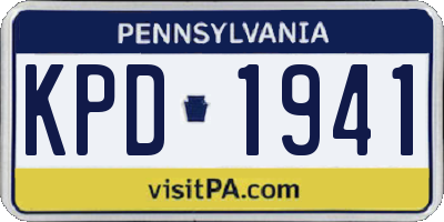PA license plate KPD1941