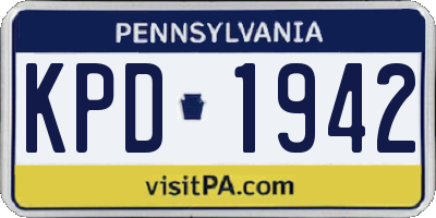 PA license plate KPD1942