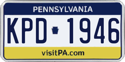 PA license plate KPD1946