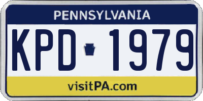 PA license plate KPD1979