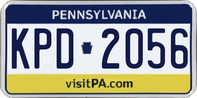 PA license plate KPD2056