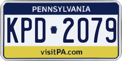 PA license plate KPD2079