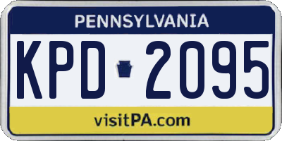 PA license plate KPD2095