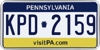 PA license plate KPD2159