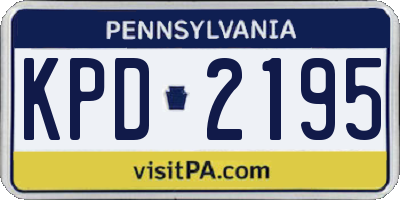 PA license plate KPD2195
