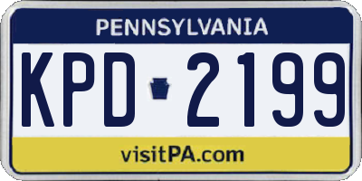PA license plate KPD2199
