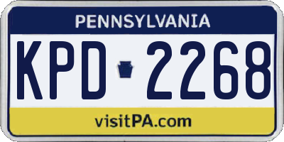 PA license plate KPD2268