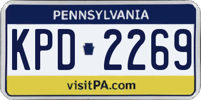 PA license plate KPD2269