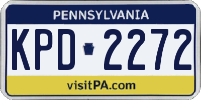 PA license plate KPD2272