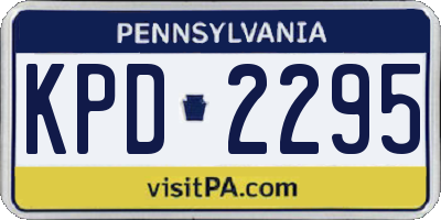 PA license plate KPD2295
