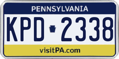 PA license plate KPD2338