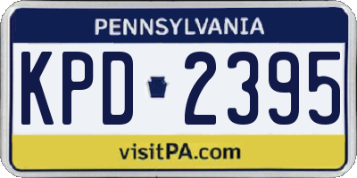 PA license plate KPD2395