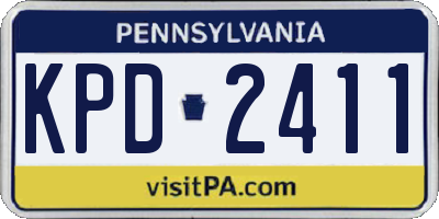 PA license plate KPD2411