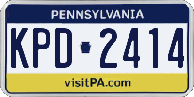 PA license plate KPD2414