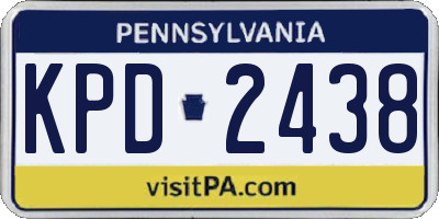 PA license plate KPD2438