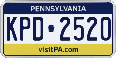 PA license plate KPD2520
