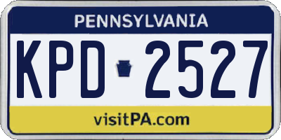 PA license plate KPD2527