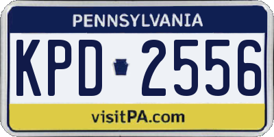 PA license plate KPD2556