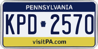 PA license plate KPD2570