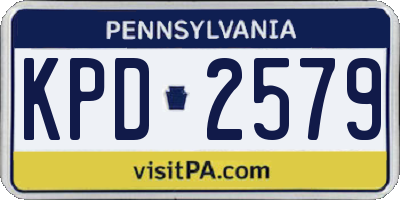 PA license plate KPD2579