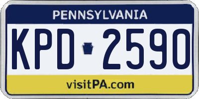 PA license plate KPD2590