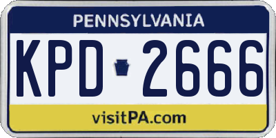 PA license plate KPD2666