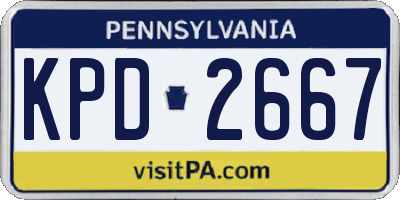 PA license plate KPD2667