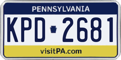 PA license plate KPD2681