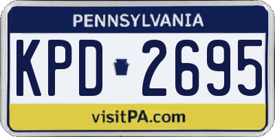 PA license plate KPD2695