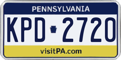 PA license plate KPD2720