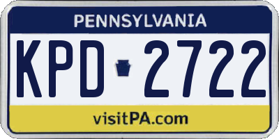 PA license plate KPD2722