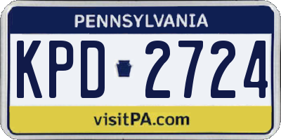 PA license plate KPD2724
