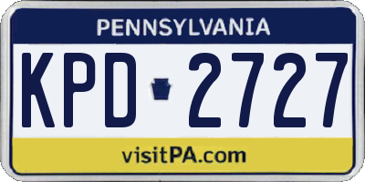 PA license plate KPD2727