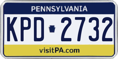 PA license plate KPD2732