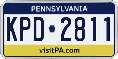 PA license plate KPD2811