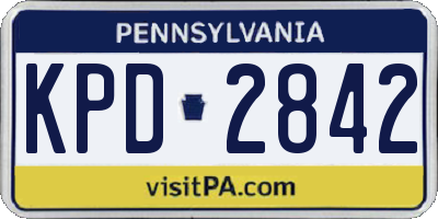 PA license plate KPD2842